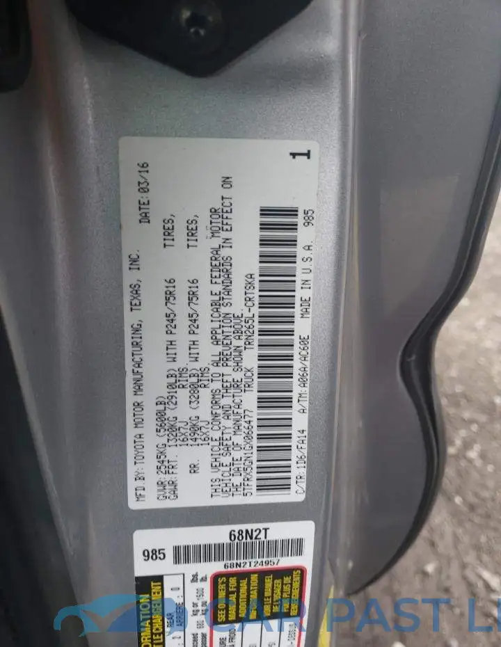 5TFRX5GN1GX066477# 12