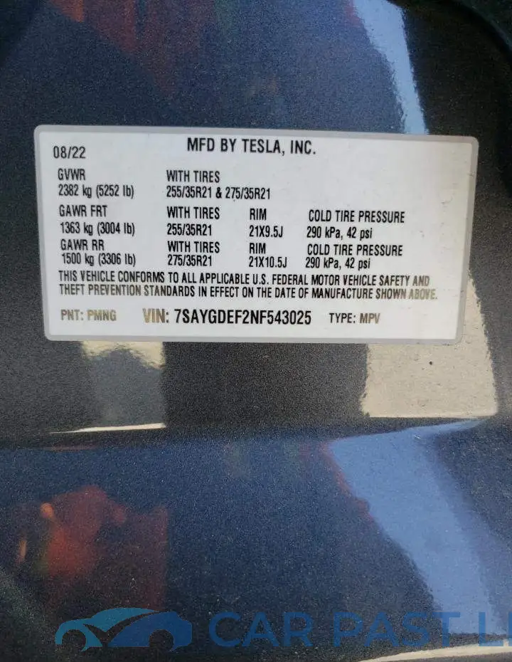 7SAYGDEF2NF543025# 14