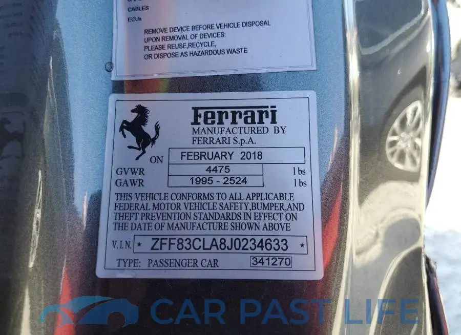 ZFF83CLA8J0234633# 12
