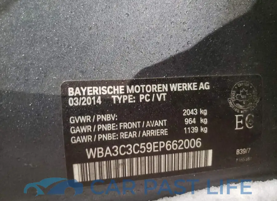 WBA3C3C59EP662006# 12