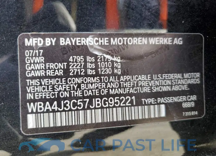 WBA4J3C57JBG95221# 12