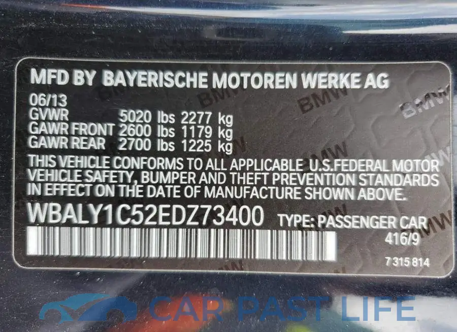 WBALY1C52EDZ73400# 12