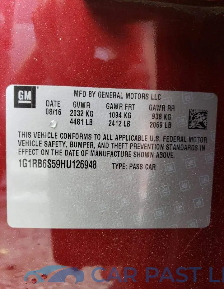 1G1RB6S59HU126948# 12