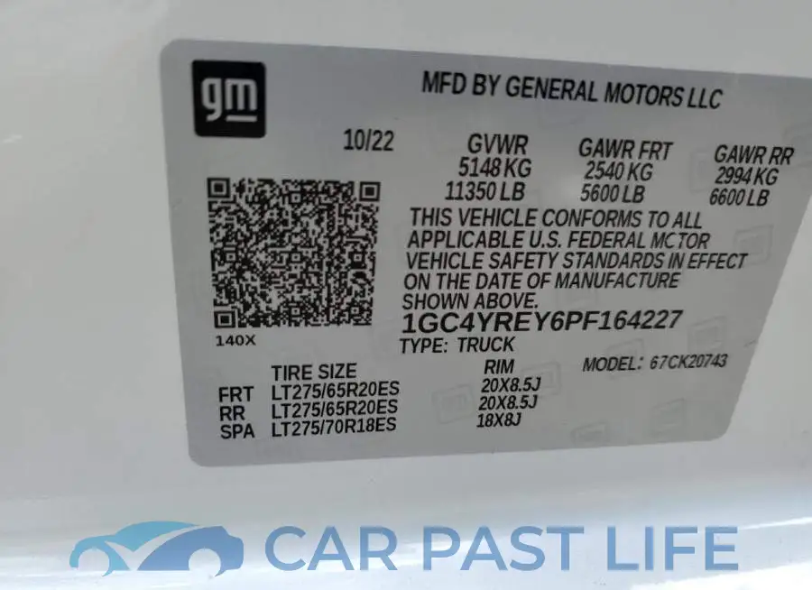 1GC4YREY6PF164227# 12