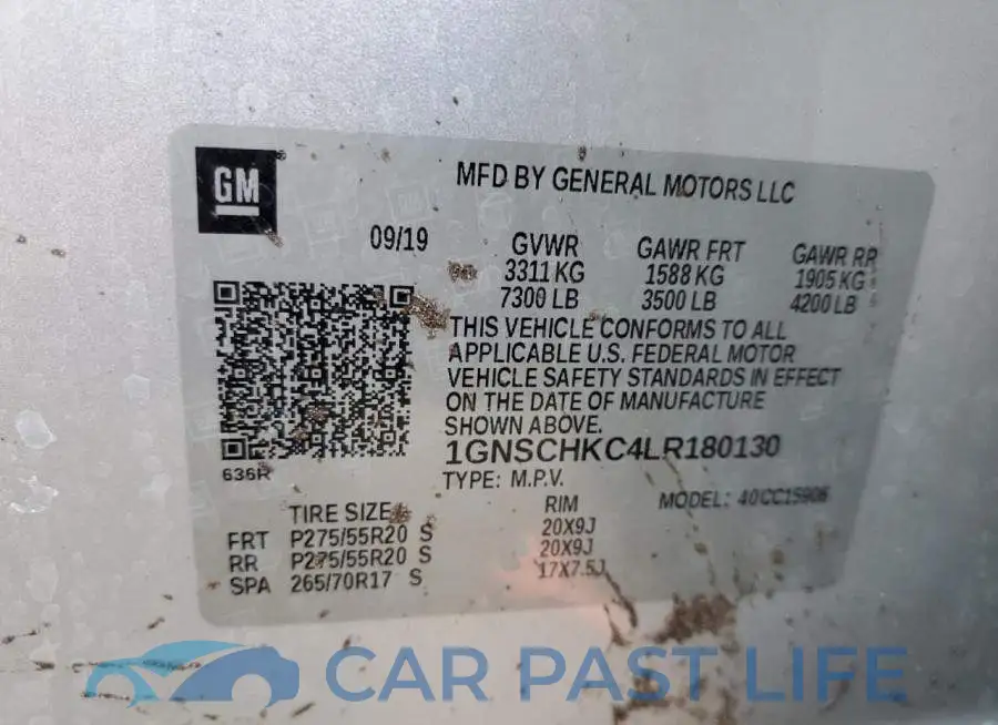 1GNSCHKC4LR180130# 13