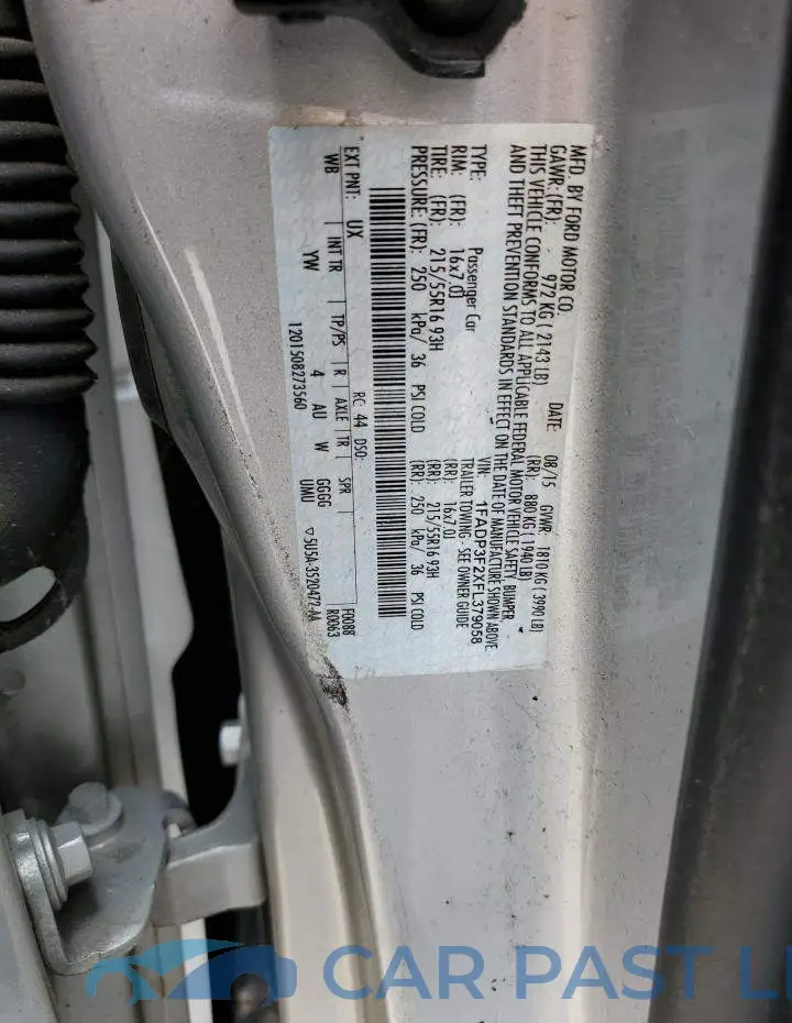 1FADP3F2XFL379058# 12