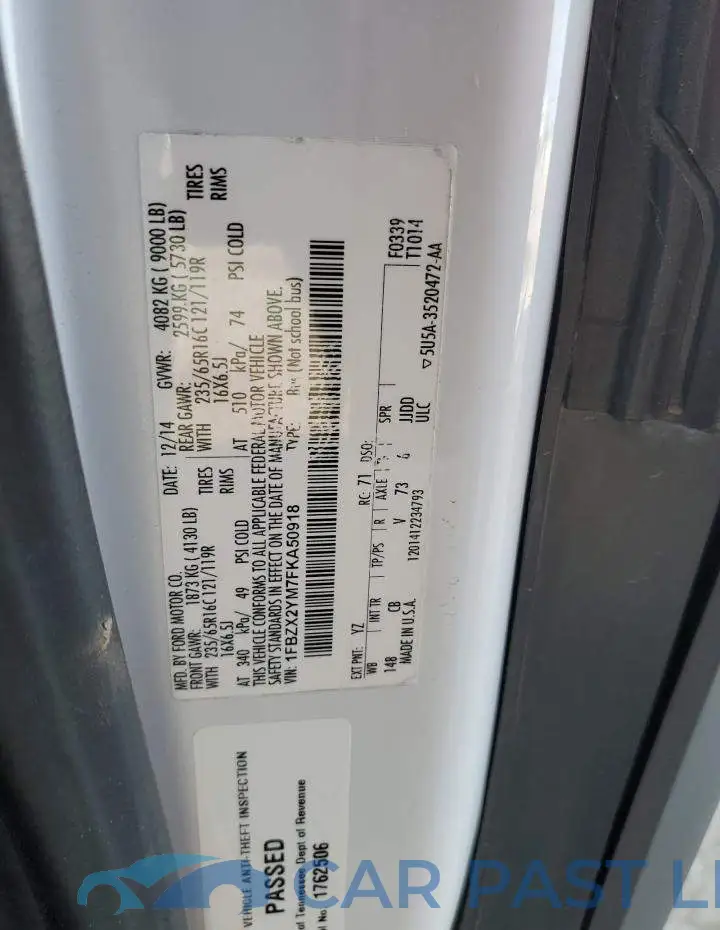 1FBZX2YM7FKA50918# 13
