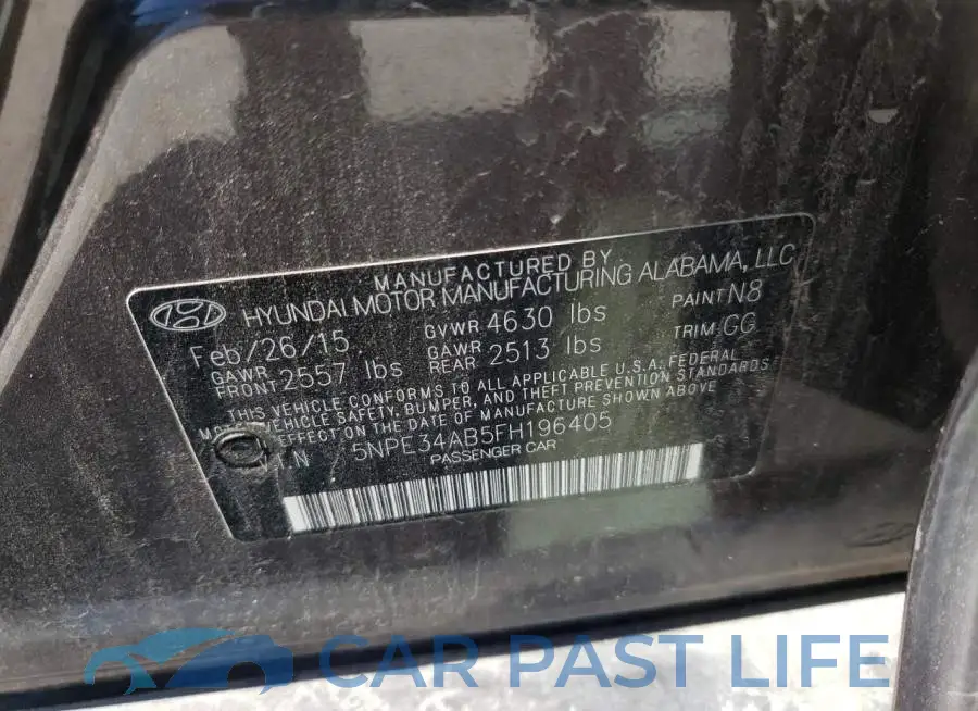 5NPE34AB5FH196405# 12