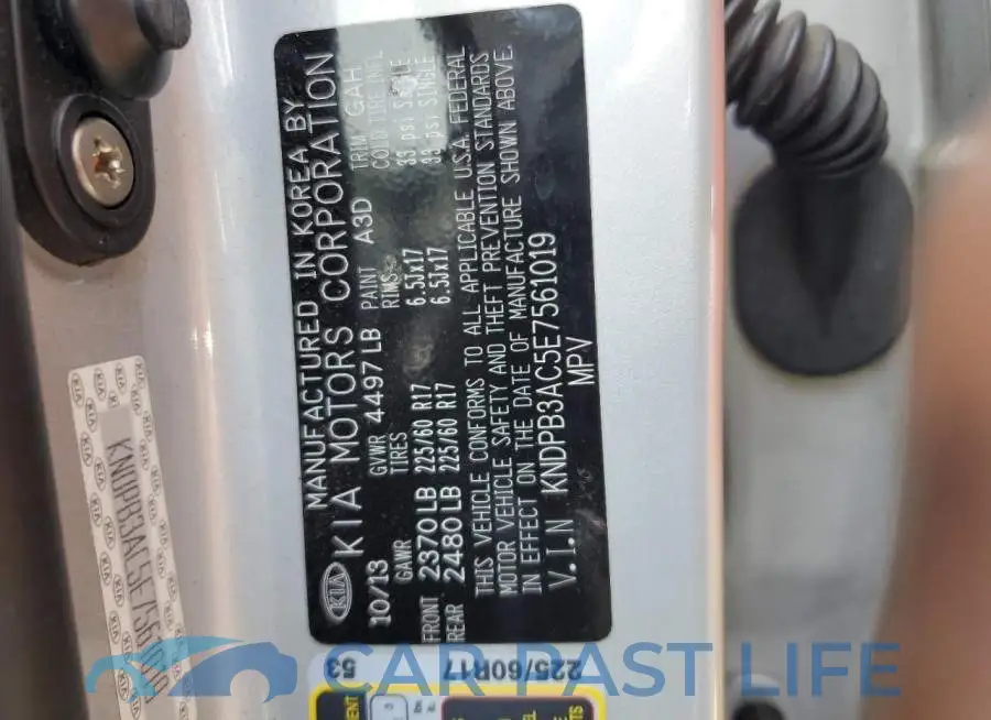 KNDPB3AC5E7561019# 13