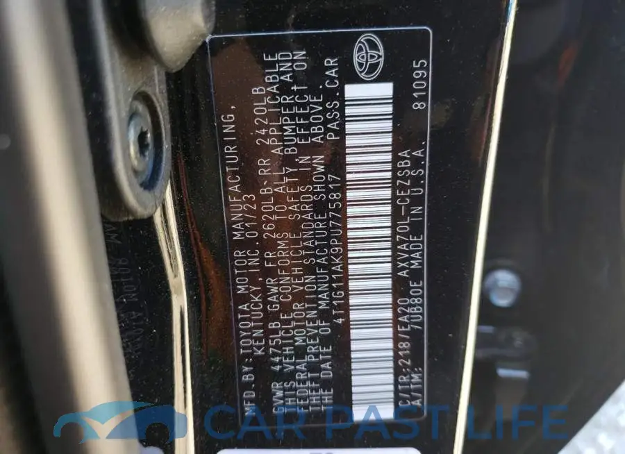 4T1G11AK9PU775817# 12