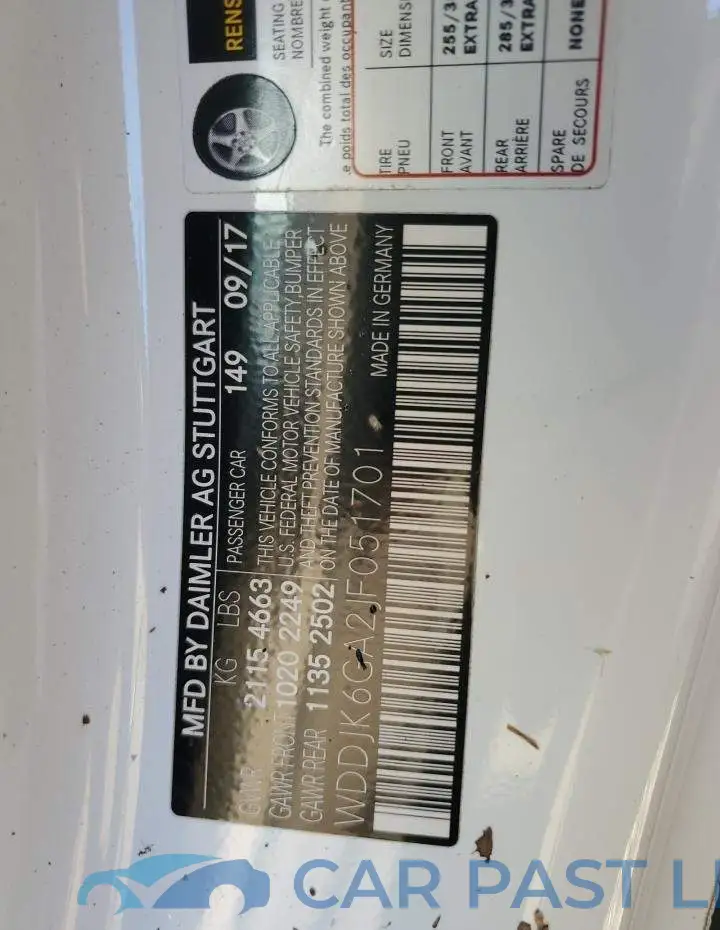WDDJK6GA2JF051701# 12