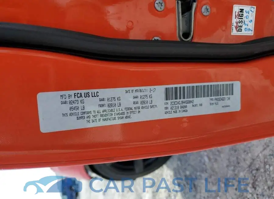 2C3CDXGJ9HH568042# 13