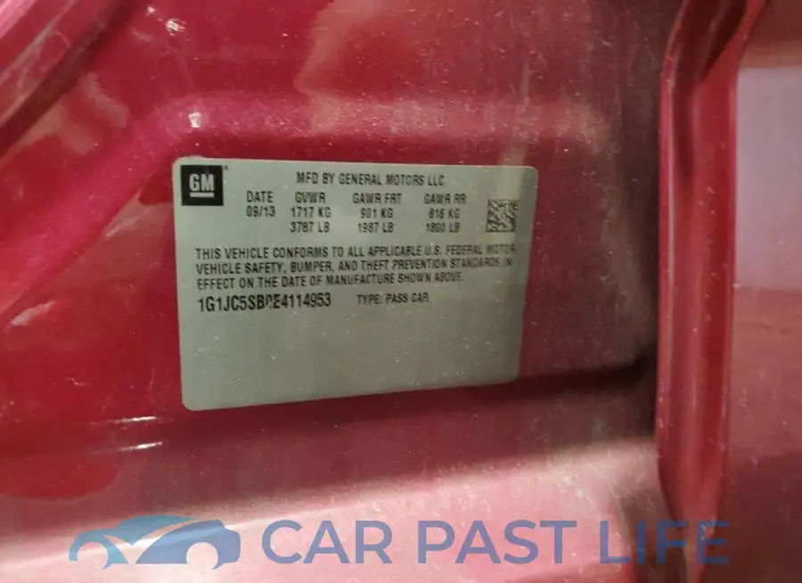 1G1JC5SB0E4114953# 12