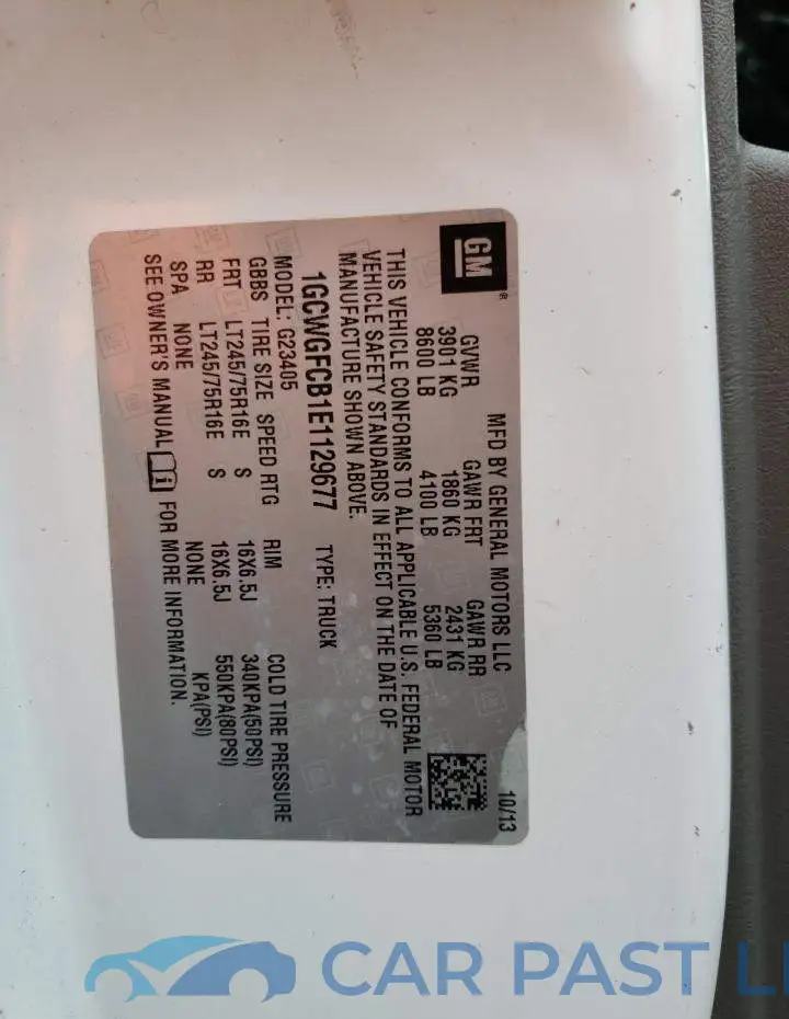 1GCWGFCB1E1129677# 12