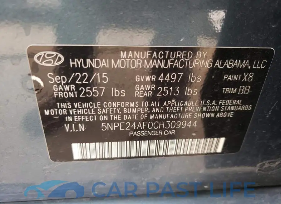 5NPE24AF0GH309944# 12