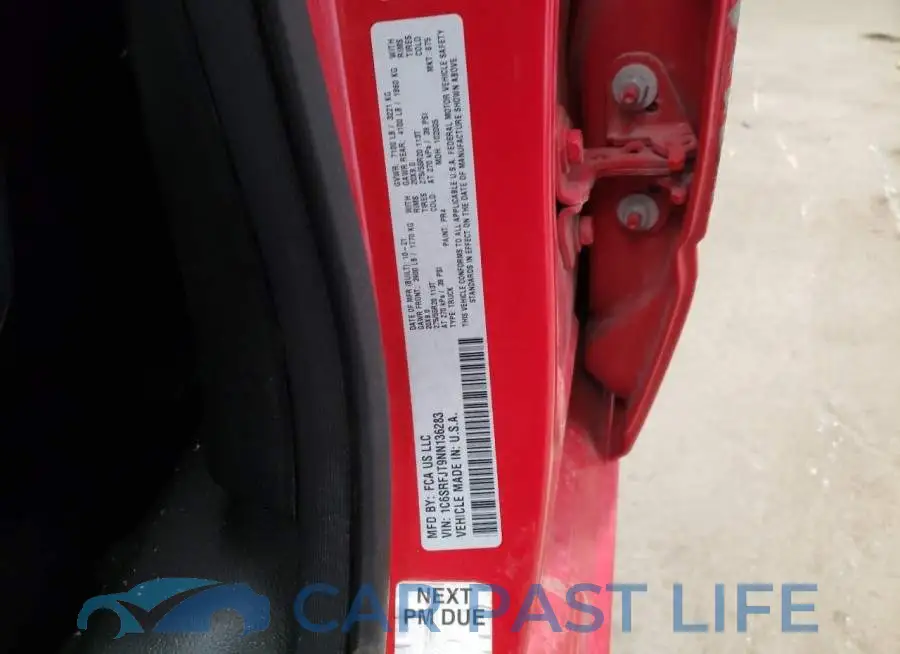 1C6SRFJT9NN136283# 12