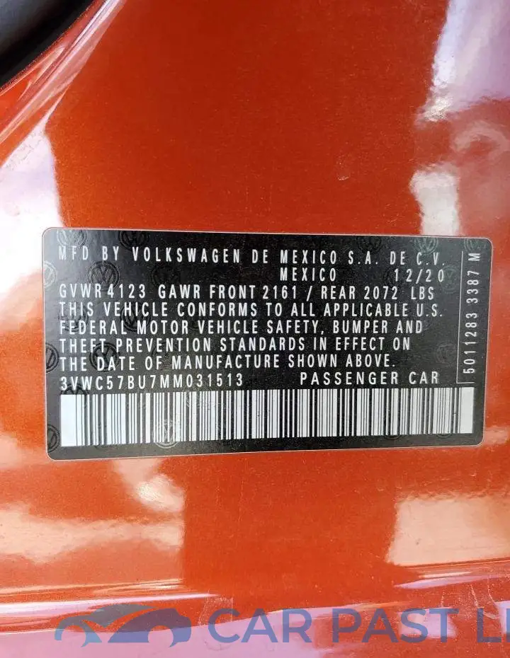 3VWC57BU7MM031513# 13