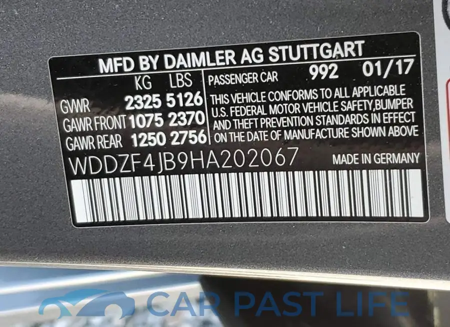 WDDZF4JB9HA202067# 12
