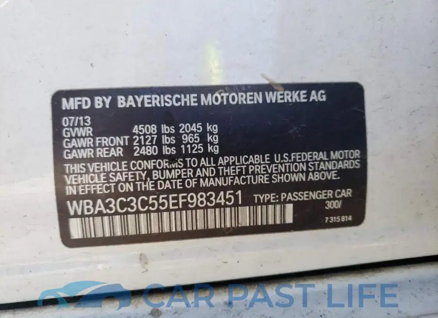 WBA3C3C55EF983451# 12