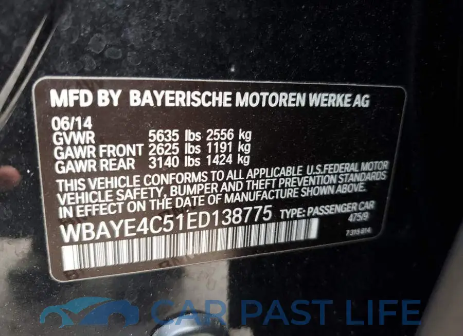 WBAYE4C51ED138775# 13