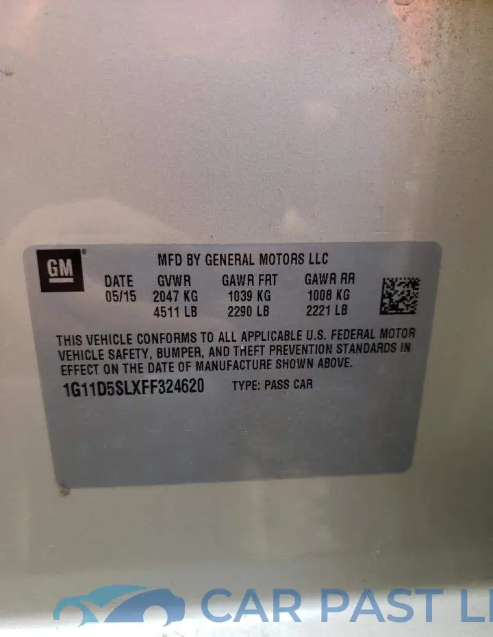 1G11D5SLXFF324620# 13