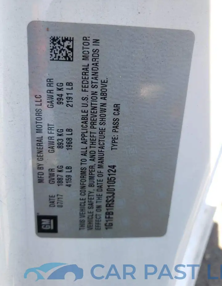 1G1FB1RS3J0105124# 12