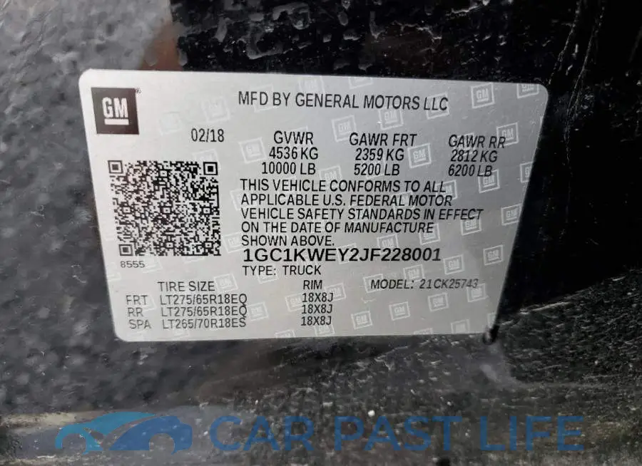 1GC1KWEY2JF228001# 12