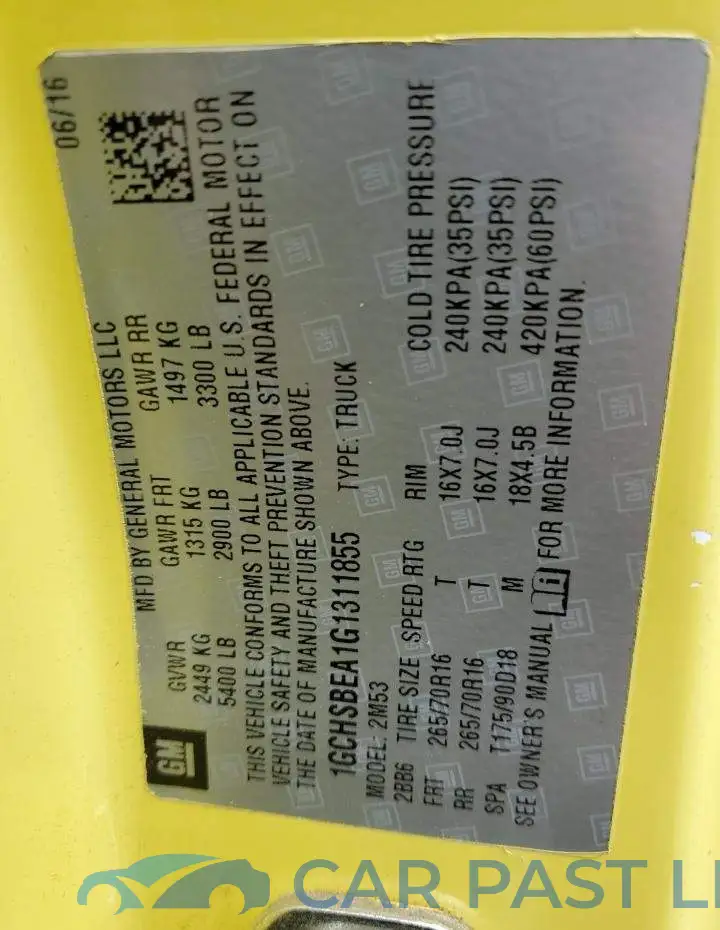 1GCHSBEA1G1311855# 12