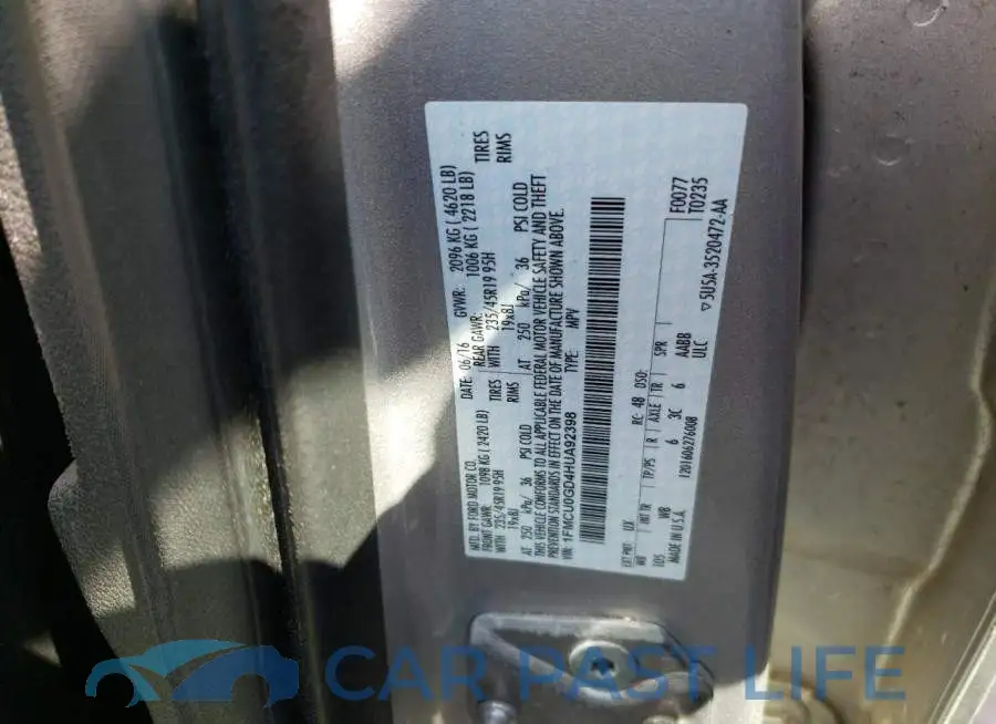 1FMCU0GD4HUA92398# 13