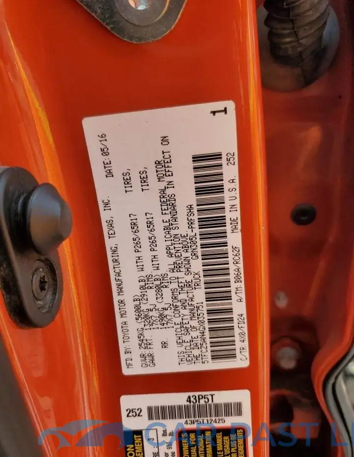 5TFCZ5AN4GX035751# 13