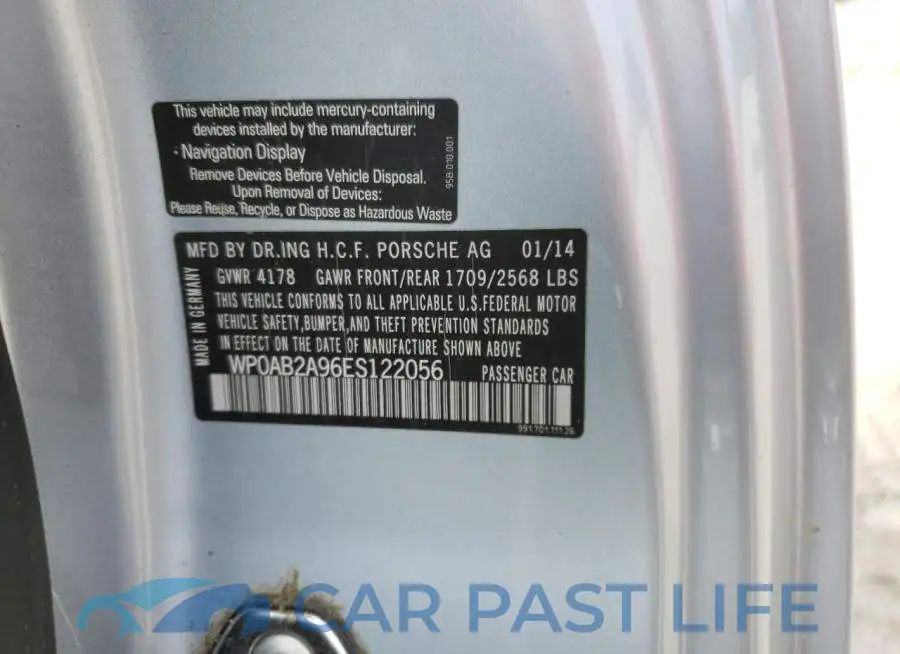 WP0AB2A96ES122056# 12