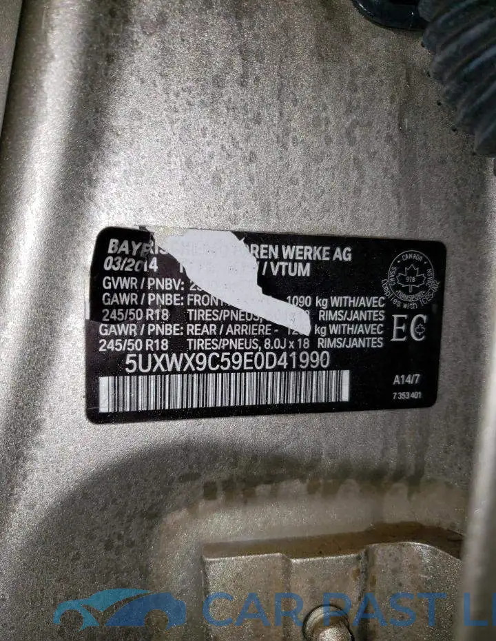 5UXWX9C59E0D41990# 13