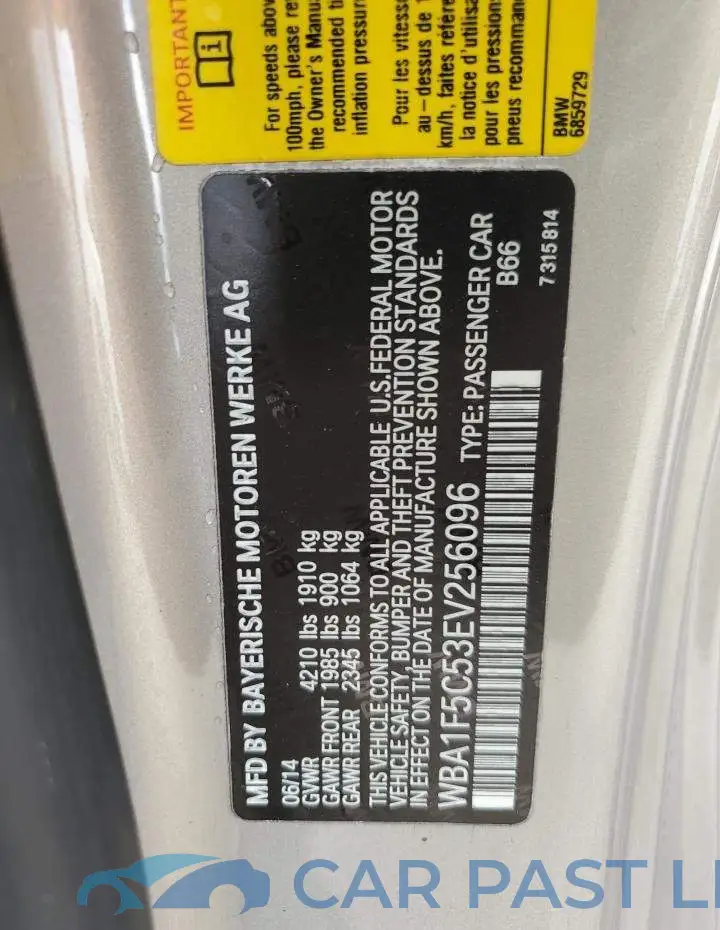 WBA1F5C53EV256096# 13