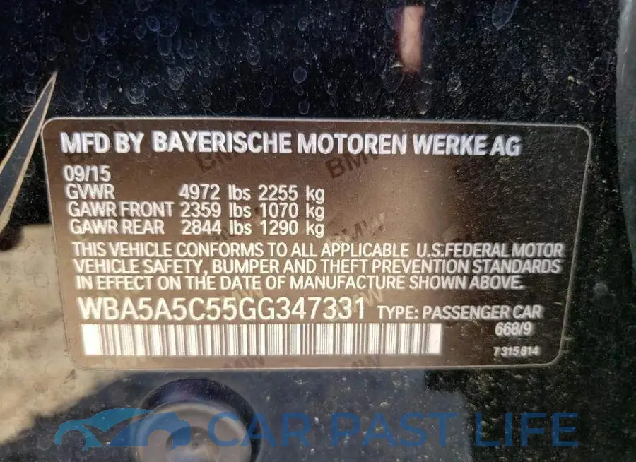WBA5A5C55GG347331# 12