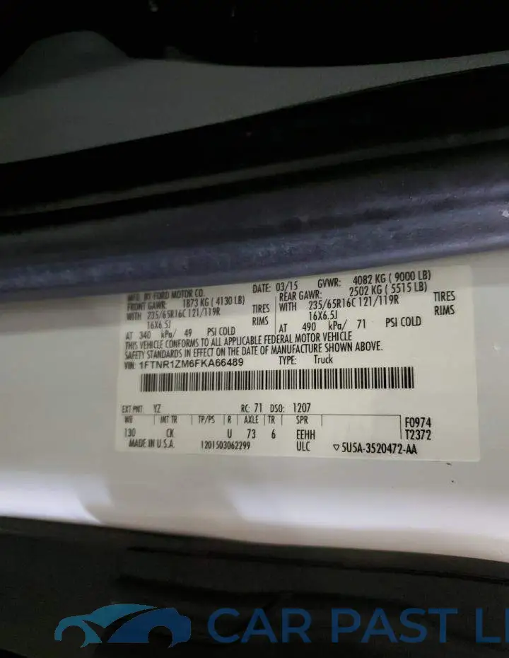 1FTNR1ZM6FKA66489# 13