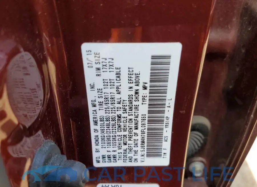5J6RM4H78FL097650# 13
