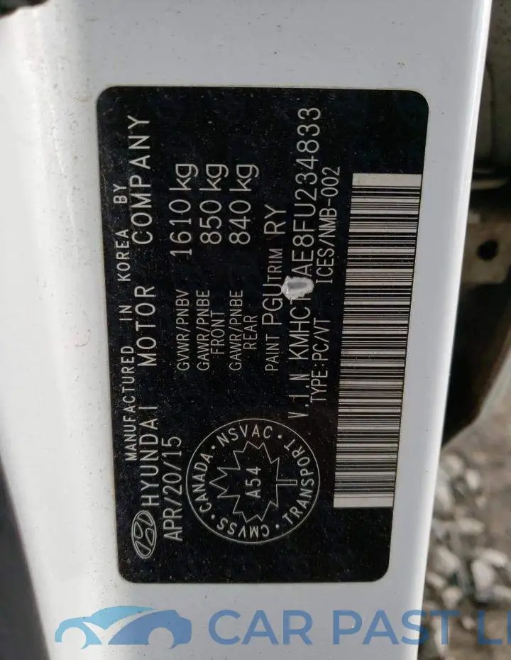 KMHCT5AE8FU234833# 12