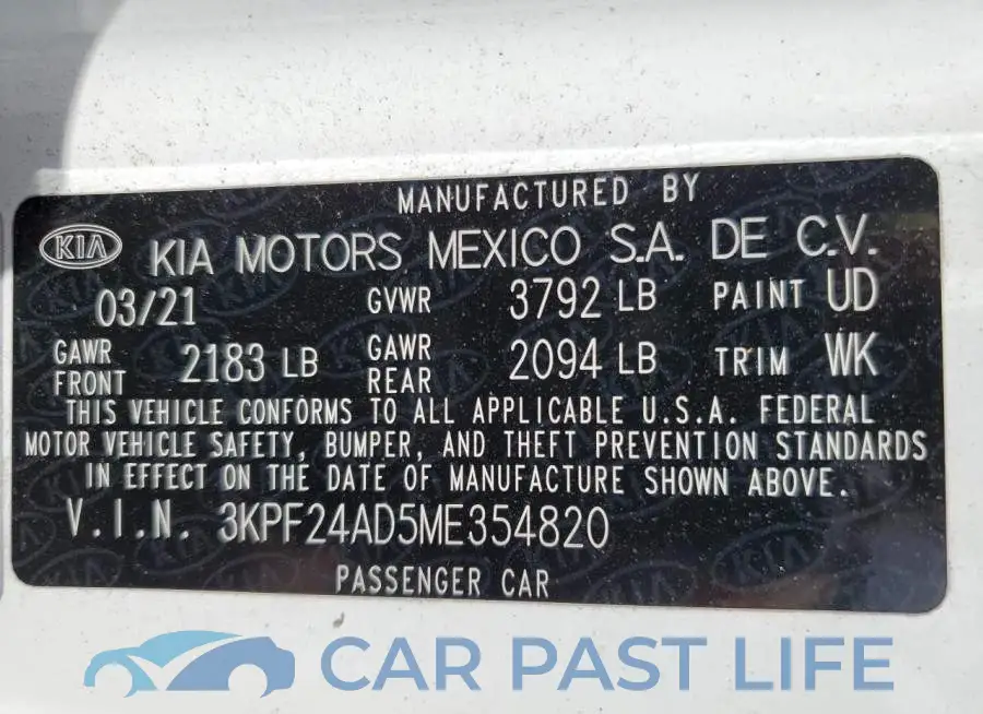 3KPF24AD5ME354820# 12