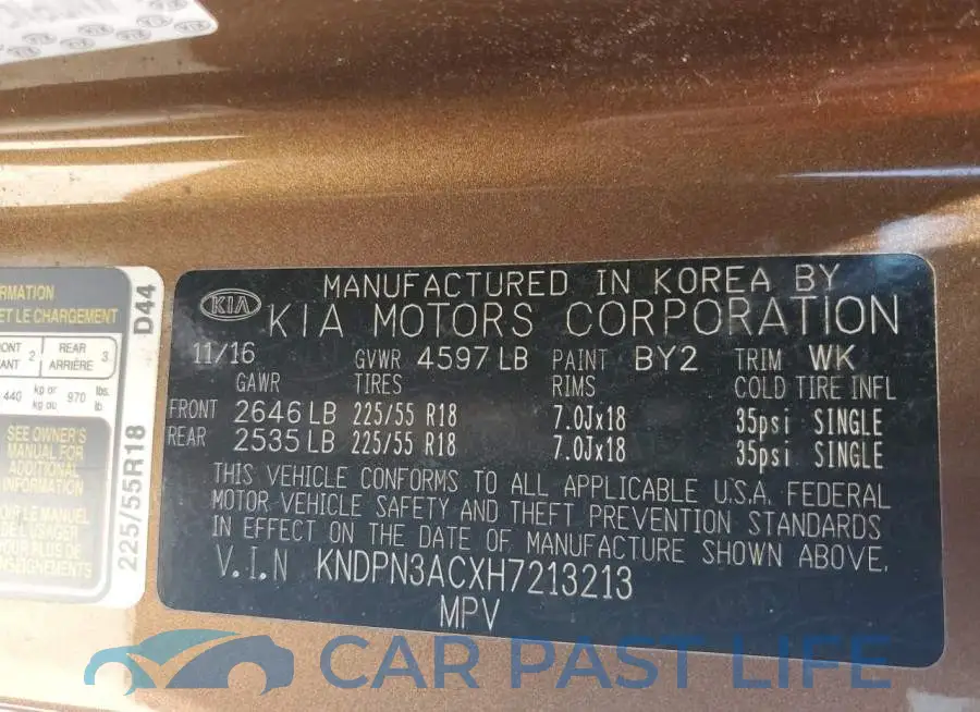 KNDPN3ACXH7213213# 13