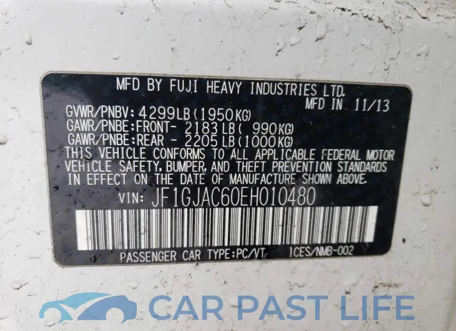 JF1GJAC60EH010480# 12