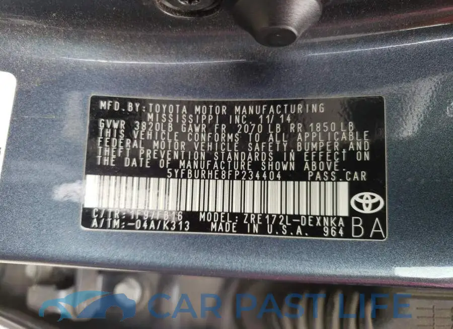 5YFBURHE8FP234404# 12