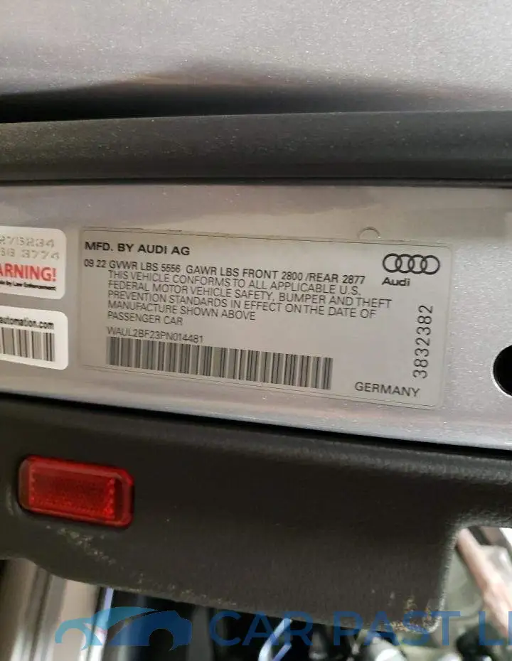 WAUL2BF23PN014481# 12