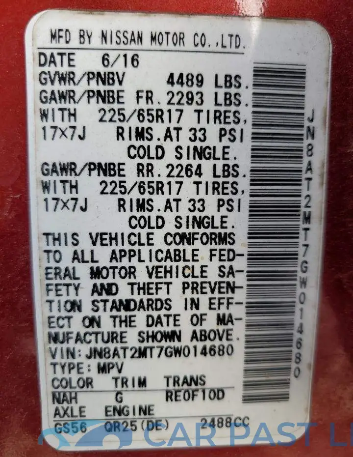 JN8AT2MT7GW014680# 13