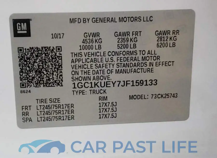 1GC1KUEY7JF159133# 12
