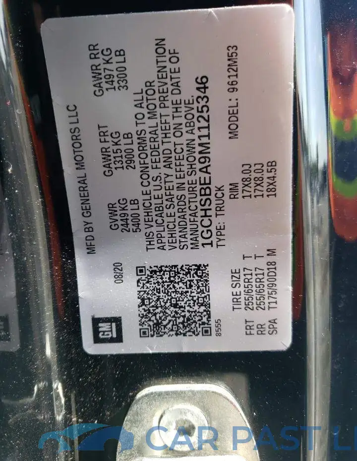1GCHSBEA9M1125346# 13