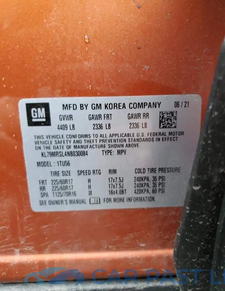 KL79MRSL4NB030084# 13