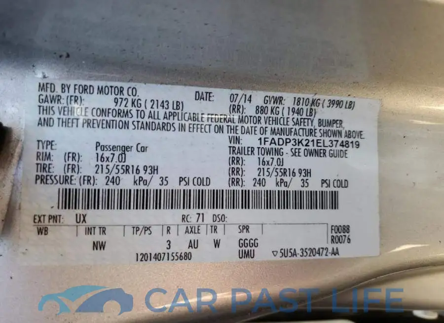 1FADP3K21EL374819# 12