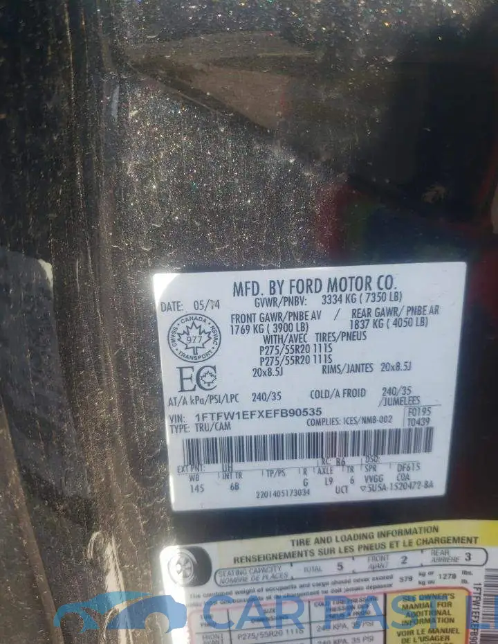 1FTFW1EFXEFB90535# 12