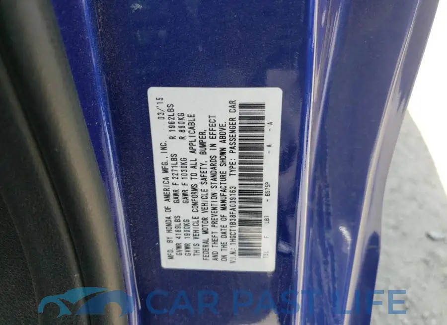 1HGCT1B38FA009163# 13