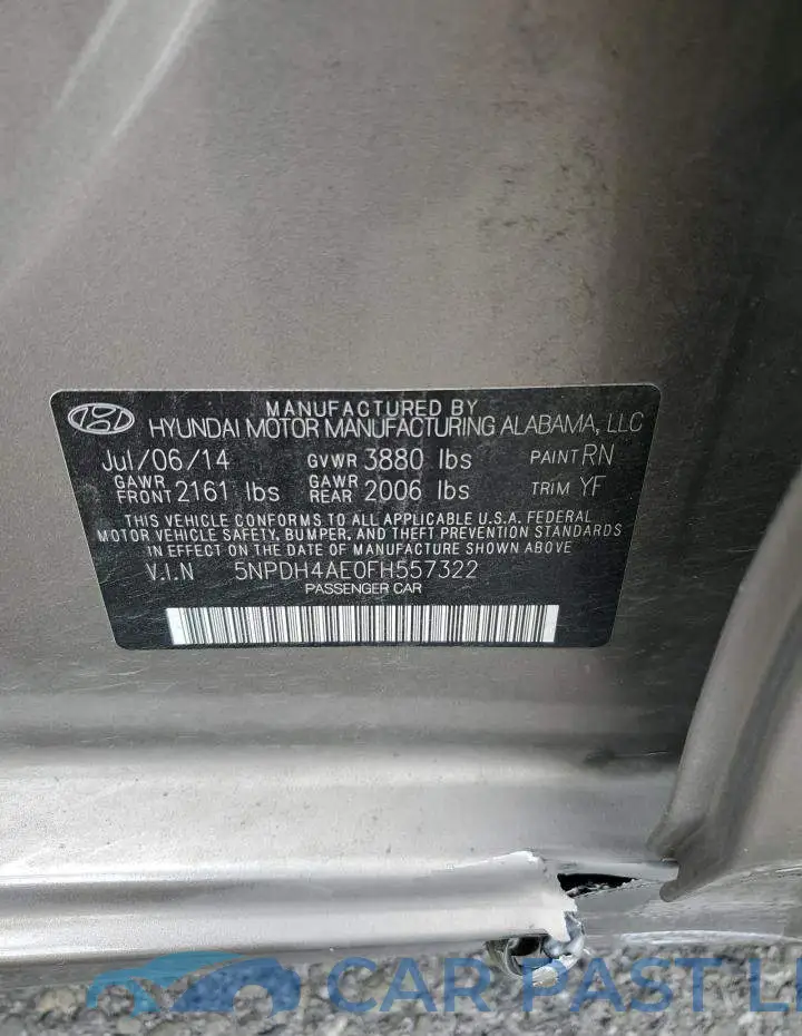 5NPDH4AE0FH557322# 12